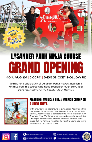Ninja Course Grand Opening Flyer