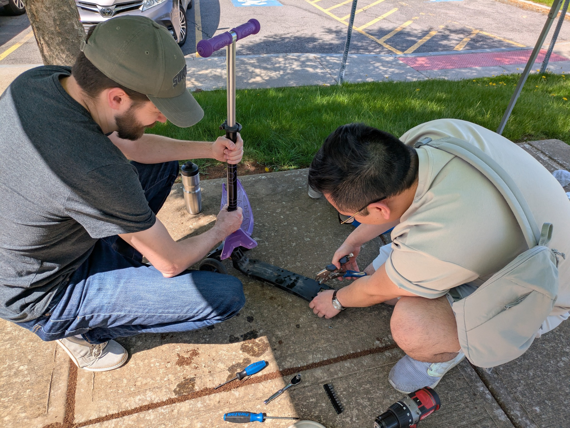 Fixing a scooter